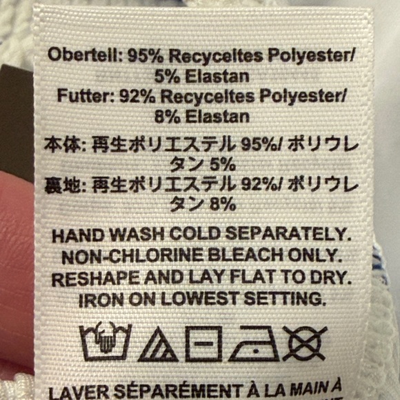 J. Crew Claudia White/Blue Stripe Scrunchie One-Piece Swimsuit/NWT/10 - Picture 13 of 14